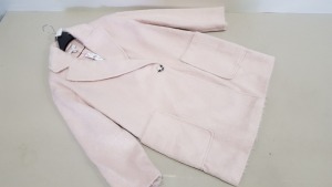 5 X BRAND NEW TOPSHOP PINK BUTTONED FAUX FUR JACKETS SIZE 8 RRP £65.00 (TOTAL RRP £325.00)