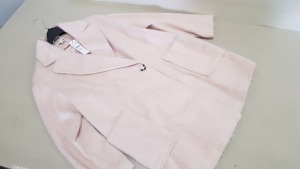 5 X BRAND NEW TOPSHOP PINK BUTTONED FAUX FUR JACKETS SIZE 12 RRP £65.00 (TOTAL RRP £325.00)