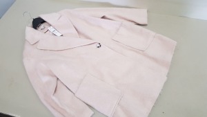 5 X BRAND NEW TOPSHOP PINK BUTTONED FAUX FUR JACKETS SIZE 12 RRP £65.00 (TOTAL RRP £325.00)