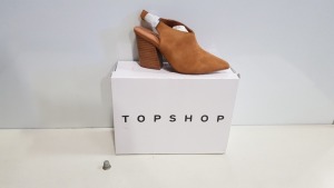 11 X BRAND NEW TOPSHOP GOJI TAN HEELED SHOES UK SIZE 3, 2 AND 7 (MAINLY SIZE 3) RRP £46.00 (TOTAL RRP £506.00)