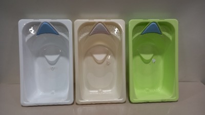 40 X BRAND NEW BABY BATHS IN VARIOUS COLOURS (PICK LOOSE)