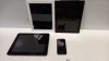 4 PIECE SPARES LOT CONTAINING 1 X 64GB APPLE IPAD 1 X GO IRION 97 TABLET 1 X APPLE IPAD 1 X APPLE IPHONE (PLEASE NOTE ALL FOR SPARES)