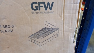 1 X BRAND NEW GFW THE FURNITURE WAREHOUSE SIDE LIFT OTTOMAN SINGLE BED - IN 2 BOXES