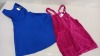 17 PIECE MIXED TOPSHOP CLOTHING LOT CONTAINING VELVET STYLED PINK DUNGAREES SIZE 12 RRP £40.00 AND BLUE DRESSES UK SIZE 6 AND 8 RRP £59.00