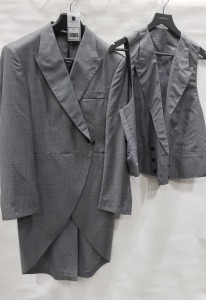 BRAND NEW LUTWYCHE GREY TAILCOAT & MATCHING TROUSERS (NOTE - NOT FULLY TAILORED) - SIZE 46R