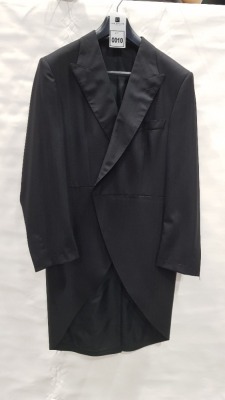 BRAND NEW LUTWYCHE BLACK TAILCOAT (NOTE - NOT FULLY TAILORED) - SIZE 46R