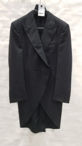 BRAND NEW LUTWYCHE BLACK TAILCOAT (NOTE - NOT FULLY TAILORED) - SIZE 42R