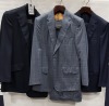 3 X BRAND NEW LUTWYCHE 2 PC DARK BLUE SHADES MATCHING SUITS SIZES 41L, 50R, 42R (NOTE NOT FULLY TAILORED)