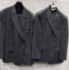 3 X BRAND NEW LUTWYCHE 2 PC GREY SHADES MATCHING SUITS SIZES 42R, 52R, 46R (NOTE NOT FULLY TAILORED)