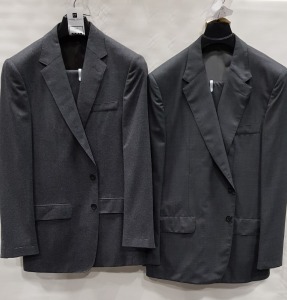 3 X BRAND NEW LUTWYCHE 2 PC GREY SHADES MATCHING SUITS SIZES 40R, 48R, 40S (NOTE NOT FULLY TAILORED)