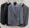 3 X BRAND NEW LUTWYCHE 2 PC GREY SHADES MATCHING SUITS SIZES 40R, 42R, 46R (NOTE NOT FULLY TAILORED)