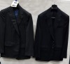 5 X BRAND NEW LUTWYCHE BLACK JACKETS IN VARIOUS SIZES & STYLES (NOTE NOT FULLY TAILORED)
