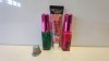 54 PIECE BRAND NEW ASSORTED MAKEUP LOT CONTAINING VICTORIAS SECRET LIP SHINE AND INK NAIL ART IN PINK AND SPARKLING GREEN - IN 3 BOXES