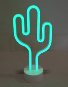 20 X BRAND NEW CACTUS NEON NIGHTLIGHTS - IN 1 OUTER BOX - RRP £12 (EBAY) / £15 (AMAZON) - REQUIRES 3 X AA BATTERIES - NOT INC