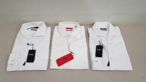 5 X BRAND NEW HUGO BOSS SHIRTS IN VARIOUS SIZES IE REGULAR FIT, SLIM FIT AND EXTRA SLIM FIT RRP £79.00 - £119.00 (PLEASE NOTE SOME SHIRTS MAY HAVE WASHABLE MARKS ON)