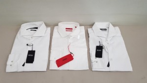 5 X BRAND NEW HUGO BOSS SHIRTS IN VARIOUS SIZES IE REGULAR FIT, SLIM FIT AND EXTRA SLIM FIT RRP £79.00 - £119.00 (PLEASE NOTE SOME SHIRTS MAY HAVE WASHABLE MARKS ON)