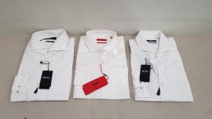 5 X BRAND NEW HUGO BOSS SHIRTS IN VARIOUS SIZES IE REGULAR FIT, SLIM FIT AND EXTRA SLIM FIT RRP £79.00 - £119.00 (PLEASE NOTE SOME SHIRTS MAY HAVE WASHABLE MARKS ON)