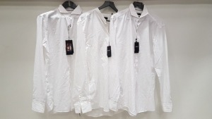 4 X BRAND NEW HUGO BOSS SHIRTS IN VARIOUS STYLES ( MAINLY SIZE 16.5 AND 17) (PLEASE NOTE SHIRTS ARE CREASED AND MAY HAVE WASHABLE MARKS)