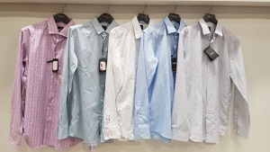 5 PIECE HUGO BOSS MENS SHIRT LOT CONTAINING SLIM FIT SHIRTS AND REGULAR FIT SHIRTS ETC IN VARIOUS STYLES AND COLOURS (PLEASE NOTE SOME SHIRTS HAVE WASHABLE MARKS)