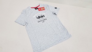 19 X BRAND NEW CANTERBURY BRITISH AND IRISH LIONS T SHIRTS IN GREY AGE 12 YEARS