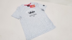 19 X BRAND NEW CANTERBURY BRITISH AND IRISH LIONS T SHIRTS IN GREY AGE 12 YEARS