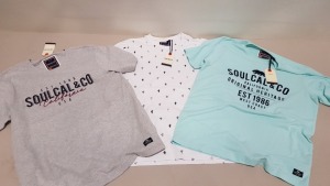 14 X BRAND NEW SOULCAL & CO CALIFORNIA T SHIRTS IN VARIOUS COLOURS, STYLES AND SIZES