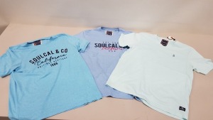 14 X BRAND NEW SOULCAL & CO CALIFORNIA T SHIRTS IN VARIOUS COLOURS, STYLES AND SIZES