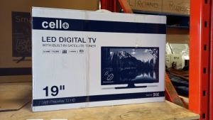 1 X BRAND NEW CELLO 19 LED DIGITAL TV WITH BUILT IN SATELLITE TUNER (WITH FREEVIEW T2 HD)