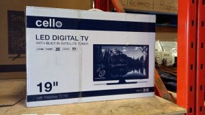 1 X BRAND NEW CELLO 19 LED DIGITAL TV WITH BUILT IN SATELLITE TUNER (WITH FREEVIEW T2 HD)