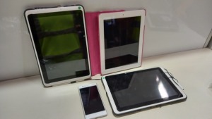 4 PIECE ASSORTED SPARES LOT CONTAINING 1 X 64GB APPLE IPAD 2 X 10 TABLETS 1 X NOKIA PHONE (PLEASE NOTE ALL FOR SPARES)