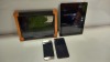 4 PIECE ASSORTED SPARES LOT CONTAINING 1 X 32GB APPLE IPAD 1 X LENOVO 10 TABLET 1 X SAMSUNG S7 PHONE 1 X WILEY FOX PHONE (PLEASE NOTE ALL FOR SPARES)
