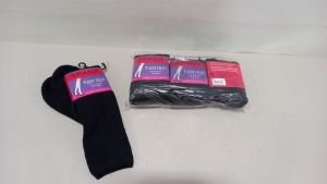 25 X BRAND NEW SPANX COZY SUPER SOFT KNEE HIGH SOCKS IN BLACK SIZE REGULAR RRP $18.00 (TOTAL RRP $450.00)