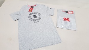 18 X BRAND NEW CANTERBURY HOME NATIONS GRAPHIC T SHIRT IN GREY SIZE MEDIUM