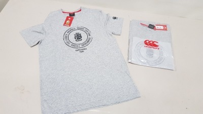 18 X BRAND NEW CANTERBURY HOME NATIONS GRAPHIC T SHIRT IN GREY SIZE MEDIUM