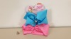 140 X BRAND NEW JOJO SIWA NEON BLUE / PINK BOW SET IN 7 BOXES