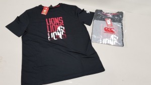 14 X BRAND NEW CANTERBURY BLACK THREE LIONS GRAPHIC T SHIRTS SIZE XL