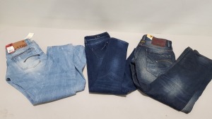 6 PIECE MIXED G STAR JEAN LOT CONTAINING BLUE DENIM JEANS IN VARIOUS SIZES