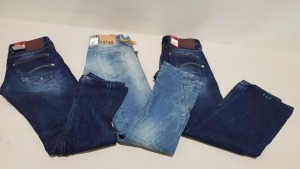 6 PIECE MIXED G STAR JEAN LOT CONTAINING BLUE DENIM JEANS IN VARIOUS SIZES