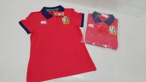 17 X BRAND NEW LADIES CANTERBURY HOME NATIONS POLO SHIRTS SIZE 10