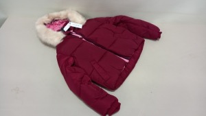 4 X BRAND NEW TOPSHOP FAUX FUR HOODED PUFFER COATS SIZE 6 RRP £69.00 (TOTAL RRP £276.00)