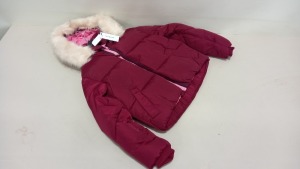 4 X BRAND NEW TOPSHOP FAUX FUR HOODED PUFFER COATS SIZE 8 RRP £69.00 (TOTAL RRP £276.00)