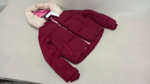 4 X BRAND NEW TOPSHOP FAUX FUR HOODED PUFFER COATS SIZE 10 RRP £69.00 (TOTAL RRP £276.00)