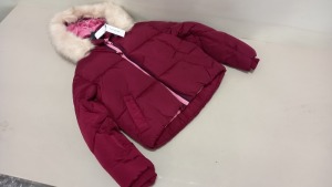 4 X BRAND NEW TOPSHOP FAUX FUR HOODED PUFFER COATS SIZE 10 RRP £69.00 (TOTAL RRP £276.00)