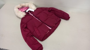 4 X BRAND NEW TOPSHOP FAUX FUR HOODED PUFFER COATS SIZE 10 RRP £69.00 (TOTAL RRP £276.00)