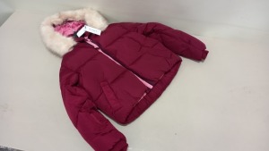 4 X BRAND NEW TOPSHOP FAUX FUR HOODED PUFFER COATS SIZE 10 RRP £69.00 (TOTAL RRP £276.00)