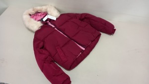 4 X BRAND NEW TOPSHOP FAUX FUR HOODED PUFFER COATS SIZE 12 RRP £69.00 (TOTAL RRP £276.00)