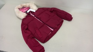 4 X BRAND NEW TOPSHOP FAUX FUR HOODED PUFFER COATS SIZE 12 RRP £69.00 (TOTAL RRP £276.00)