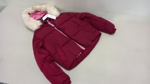 4 X BRAND NEW TOPSHOP FAUX FUR HOODED PUFFER COATS SIZE 12 RRP £69.00 (TOTAL RRP £276.00)