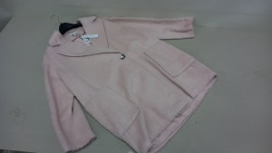 4 X BRAND NEW TOPSHOP PINK FUR BUTTONED COATS / JACKETS SIZE 12 RRP £65.00 (TOTAL RRP £260.00)