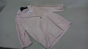 4 X BRAND NEW TOPSHOP PINK FUR BUTTONED COATS / JACKETS SIZE 10 AND 12 RRP £65.00 (TOTAL RRP £260.00)